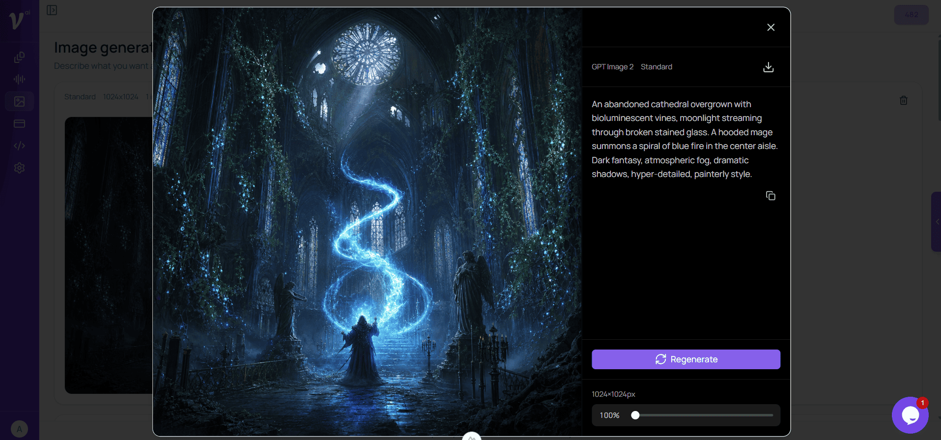 Preview, download & regenerate