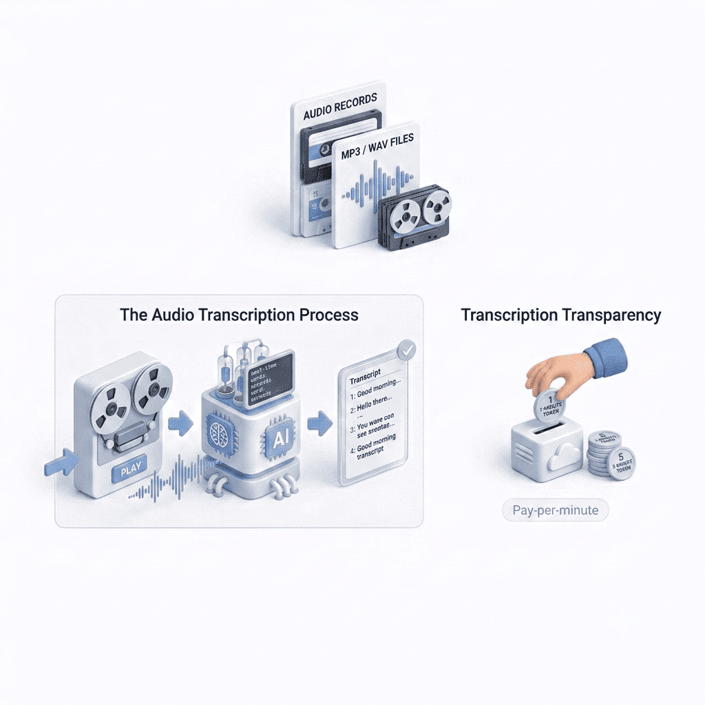 Veontra audio transcription with speakers, translation, and export
