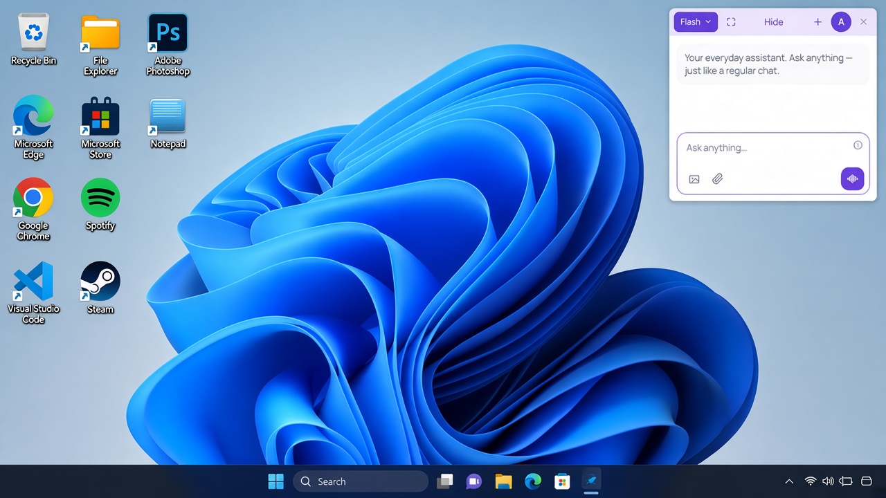 Veontra Copilot AI overlay on the desktop